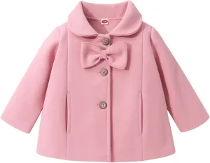 JEELLIGULAR Toddler Baby Girl Coats Kids Cloak Button Warm Thick Jacket Clothes Baby Fall Winter Outwear Clothes Set