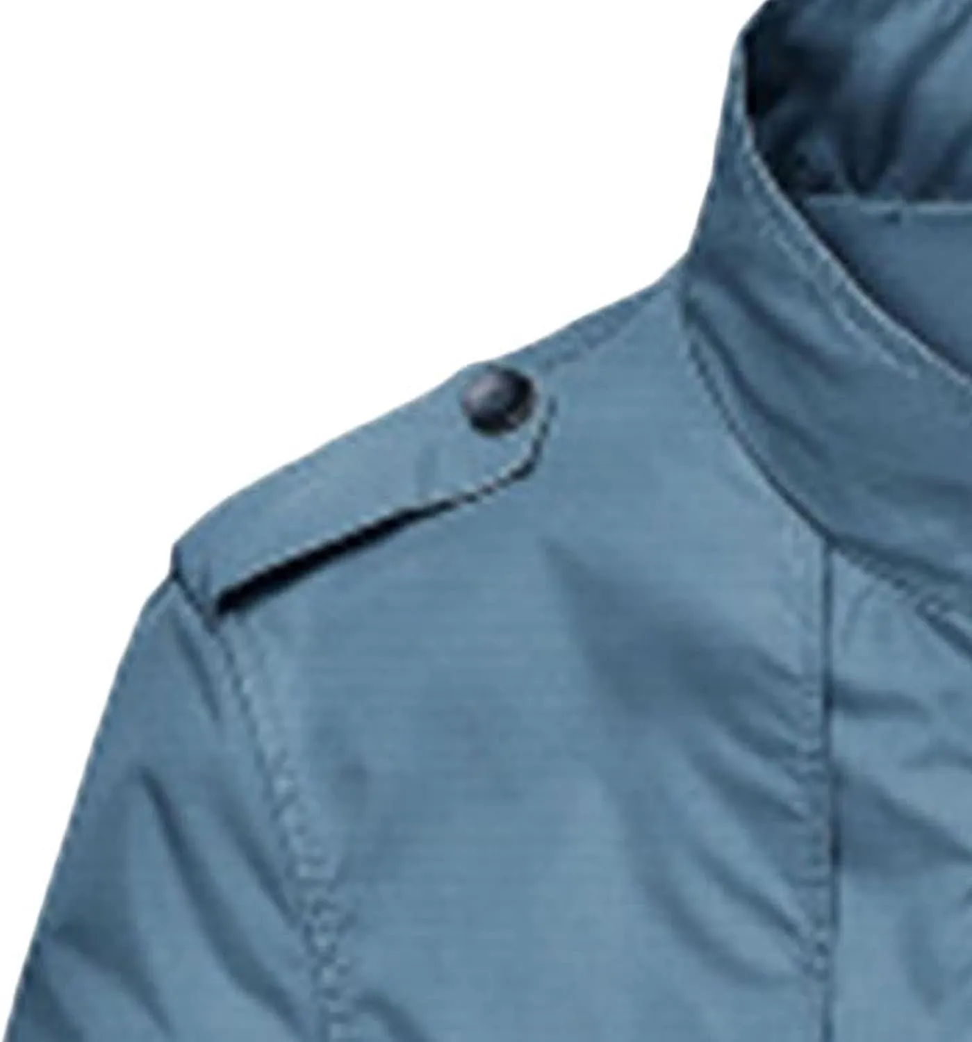 JEsilunmaMY Mens Jacket Windproof Trench Coat Stand Collar Zipper Spring Fall Windbreaker Casual Outdoor Military Army Jacket