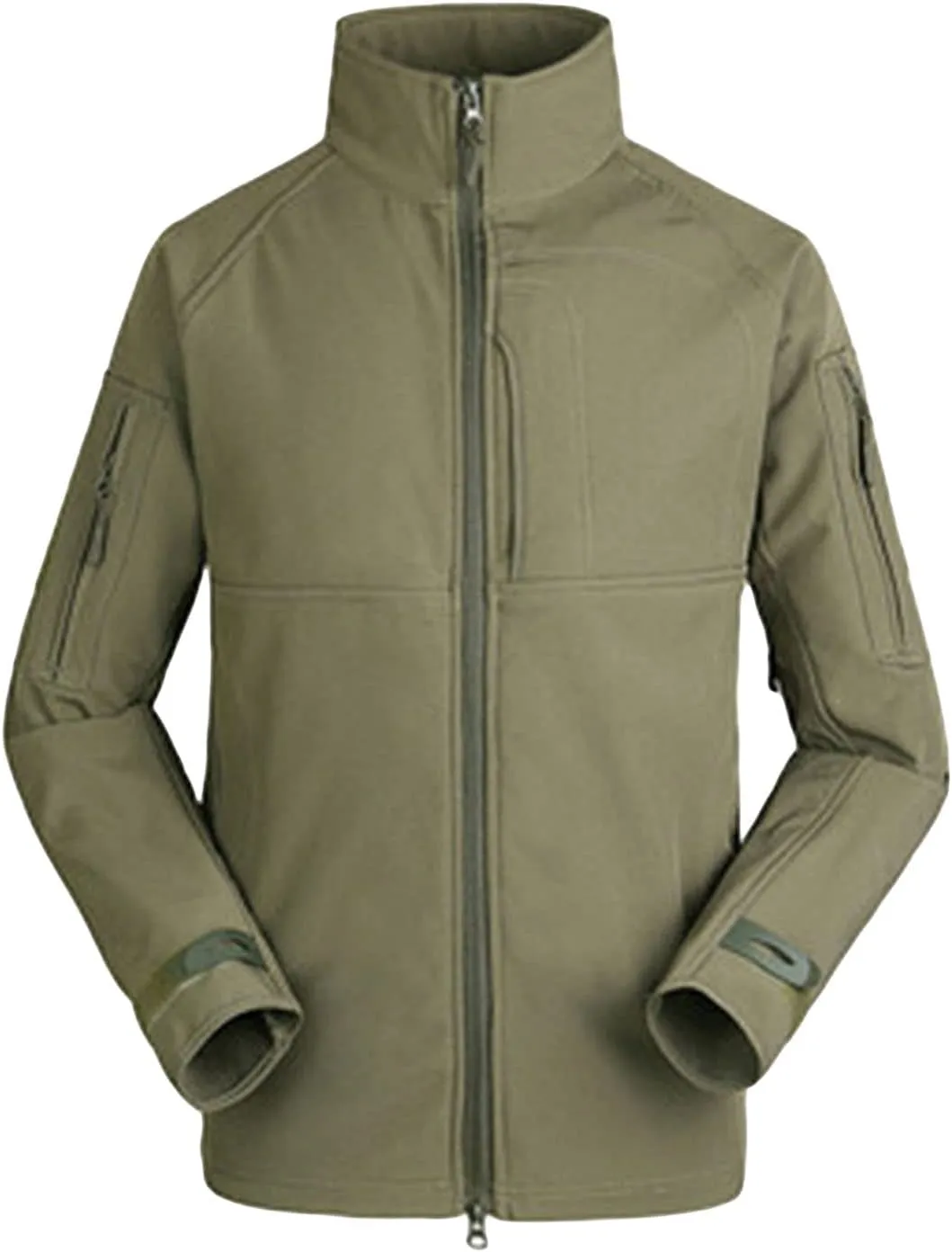 JEsilunmaMY Mens Softshell Outdoor Windbreaker Zip Long Sleeve Waterproof Rain Jacket Fall Windproof Tactical Military Coat