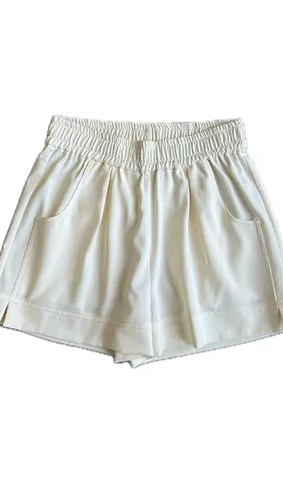Jessica Elastic Waist Shorts • Ivory