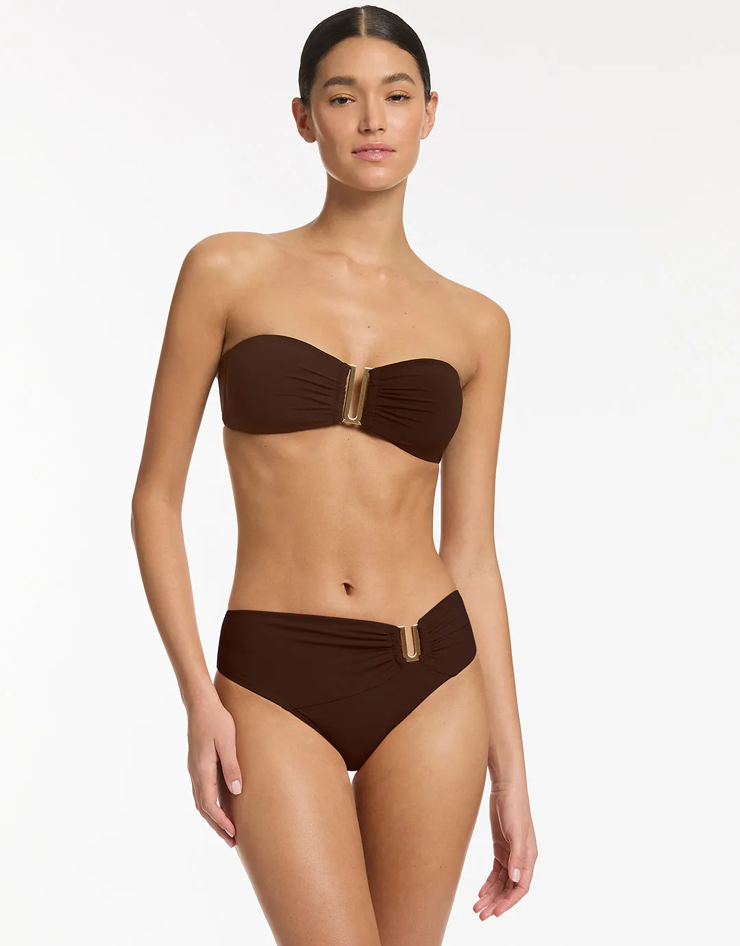 Jetset Bandeau Bikini Top - Chocolate