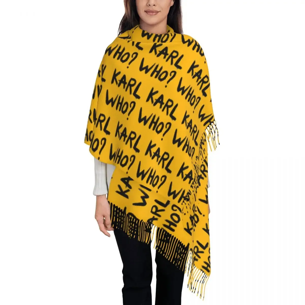 Karl Who? Slogan Scarf – Unisex Winter Scarf
