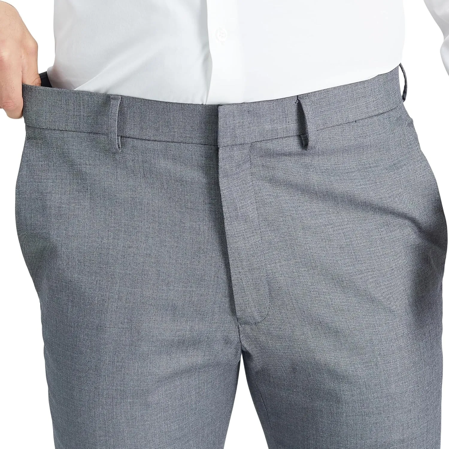 Kenneth Cole REACTION Men's Solid Performance Slim Fit Dress Pant