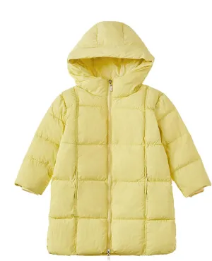Kids Toddler Baby Girls Boys Winter Warm Thick Solid Cotton Long Sleeve Padded Jacket Coat Coats and (Yellow, 3-4 Years)