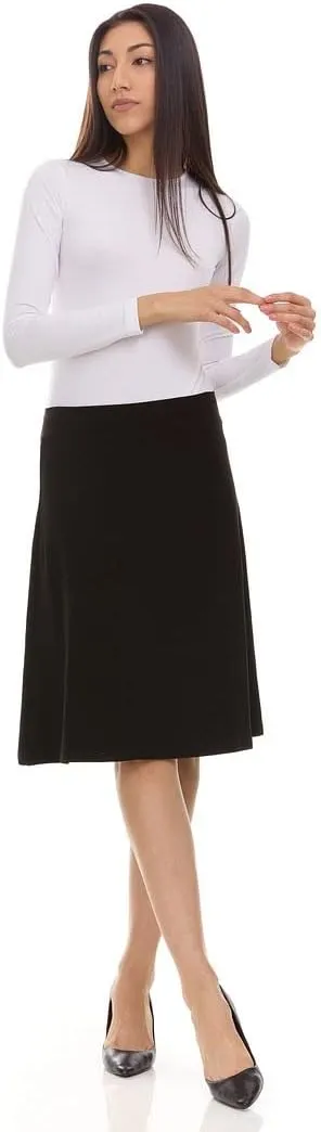 Kiki Riki Women's Cotton A-line Spandex Skirt