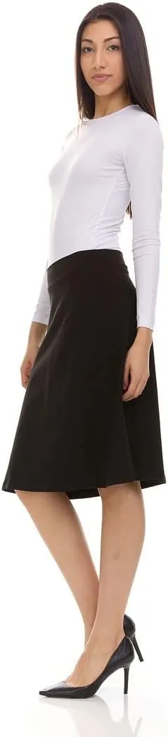 Kiki Riki Women's Cotton A-line Spandex Skirt