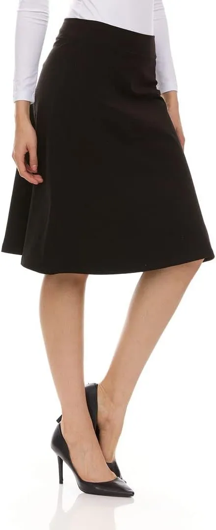 Kiki Riki Women's Cotton A-line Spandex Skirt