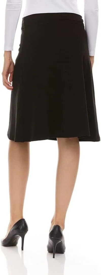 Kiki Riki Women's Cotton A-line Spandex Skirt