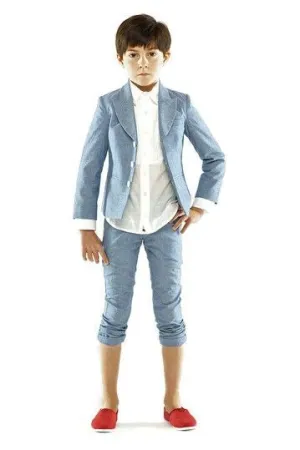 La Miniatura Chambray Chino Pant in Navy