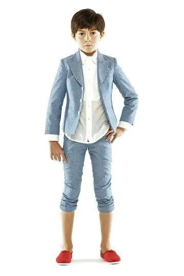 La Miniatura Chambray Chino Pant in Navy