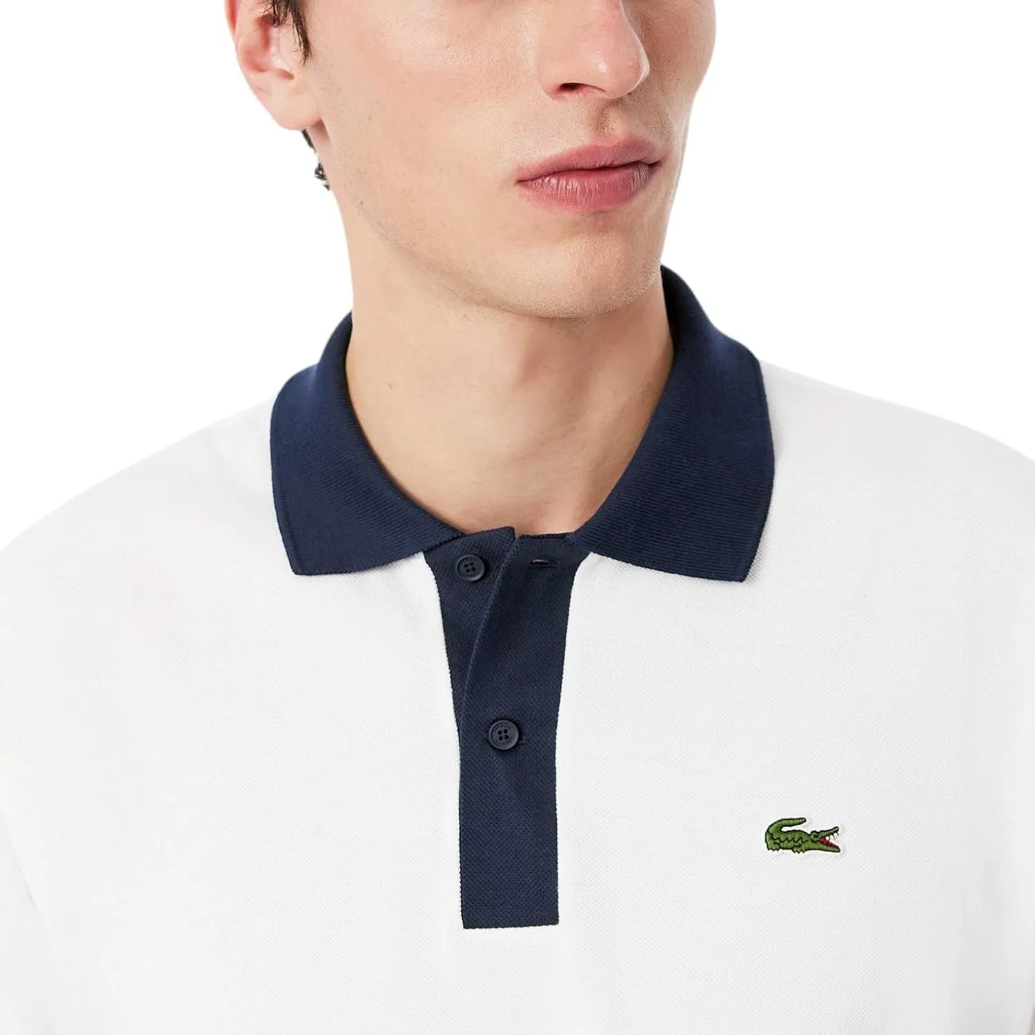 Lacoste Men's Classic Fit Contrast Pique Polo