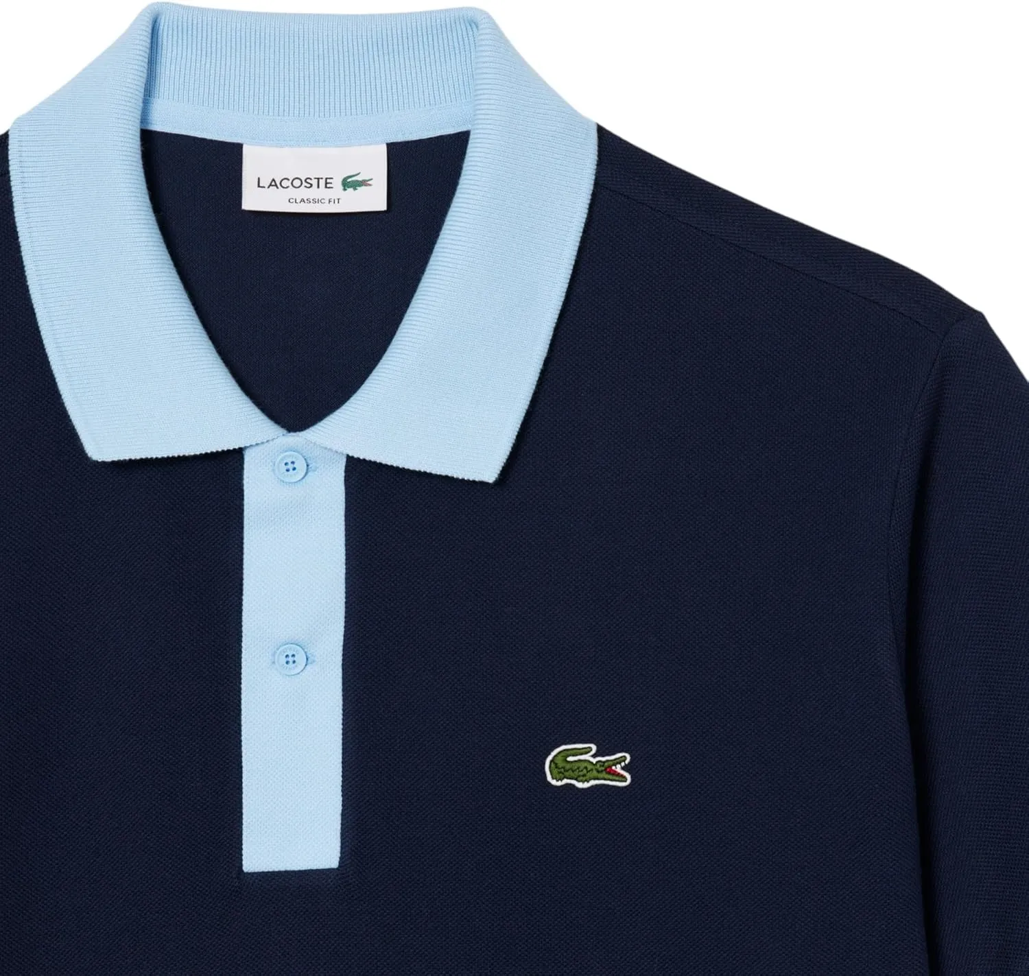 Lacoste Men's Classic Fit Contrast Pique Polo