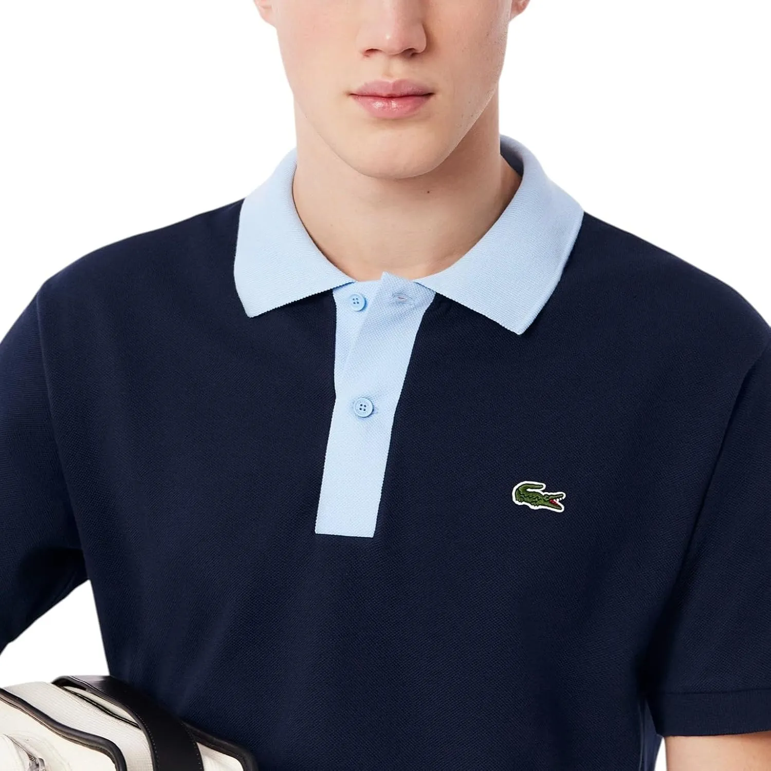 Lacoste Men's Classic Fit Contrast Pique Polo