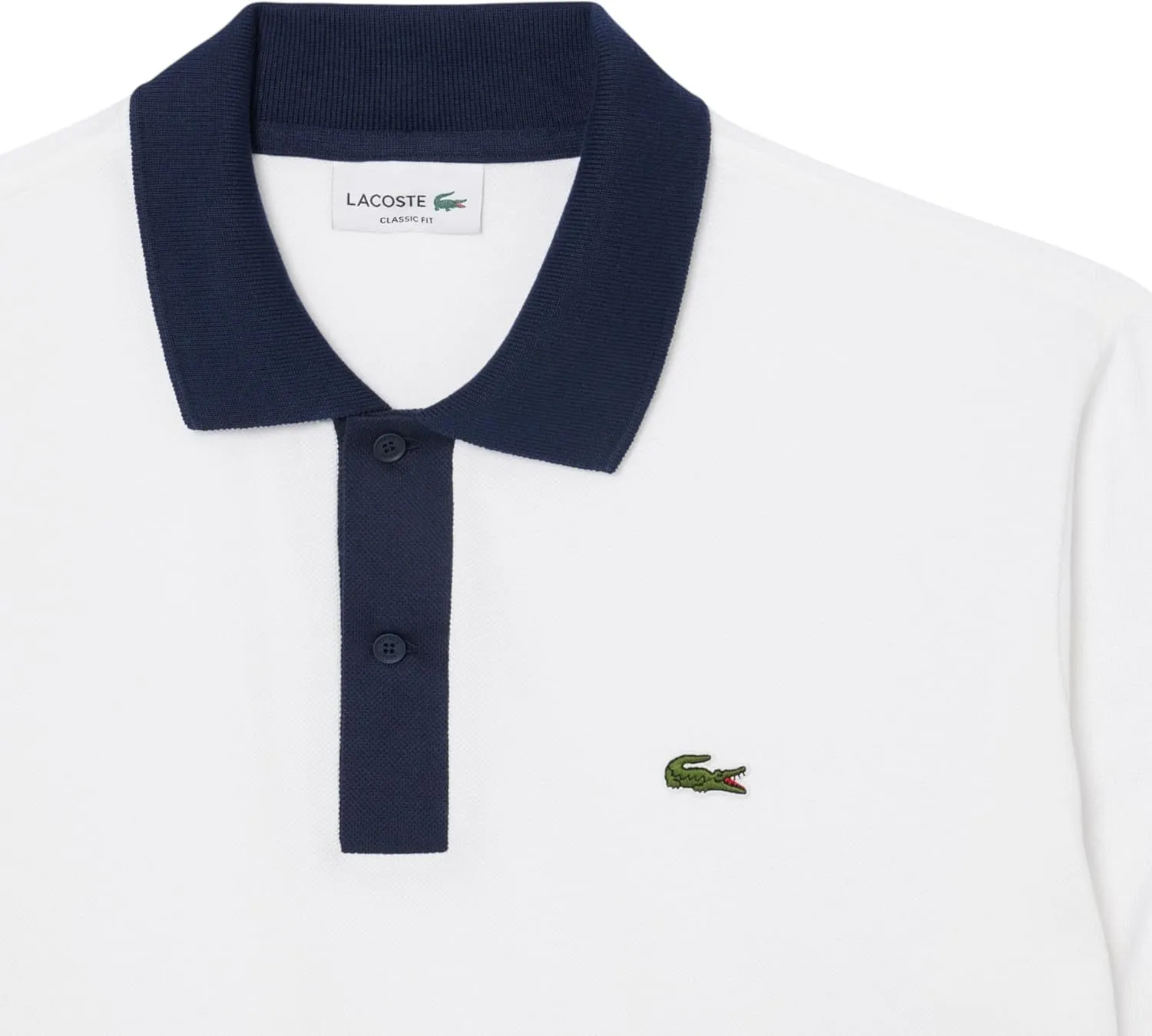 Lacoste Men's Classic Fit Contrast Pique Polo