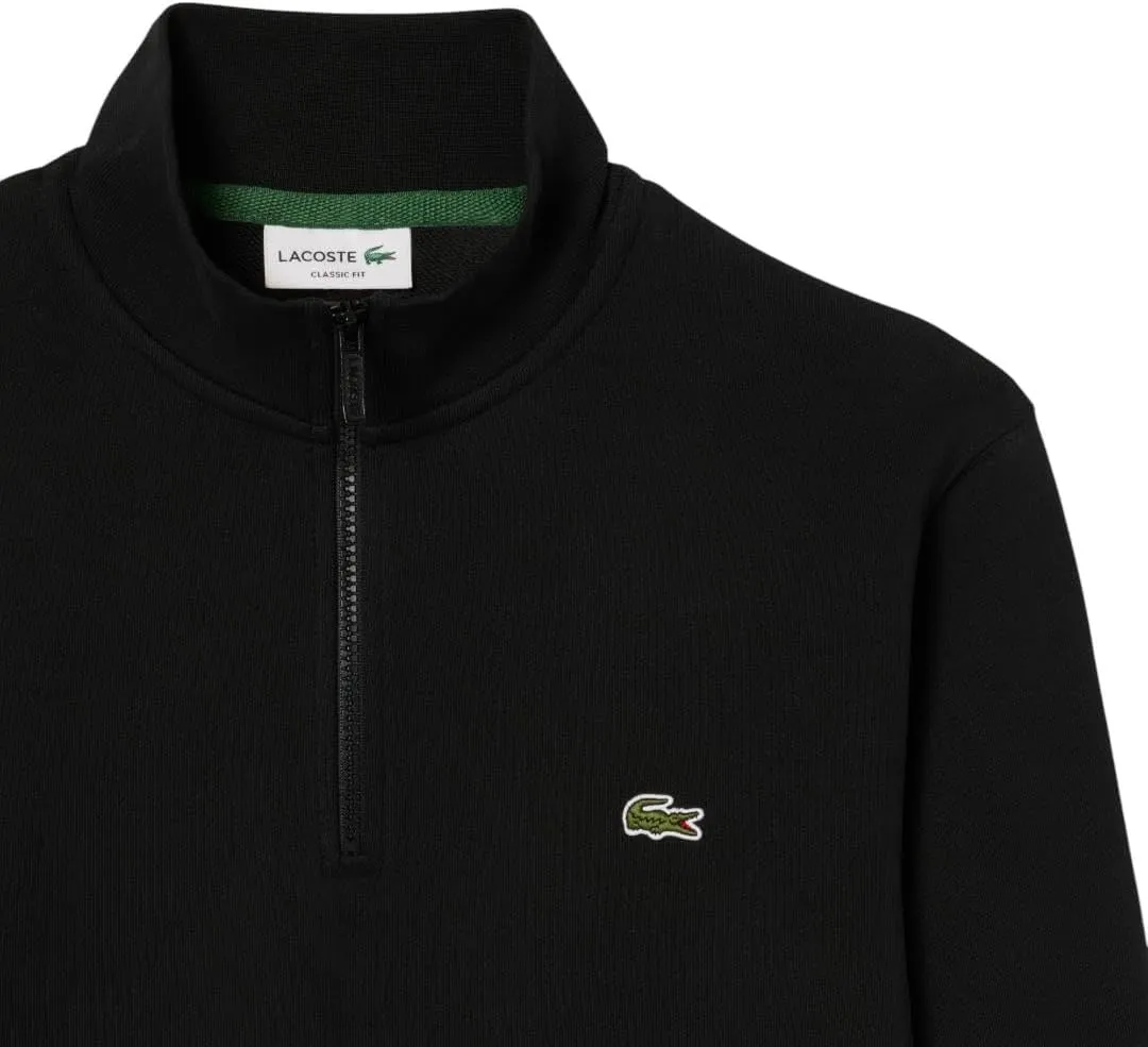 Lacoste Men's Non-Brushed Fleece Quarter Zip