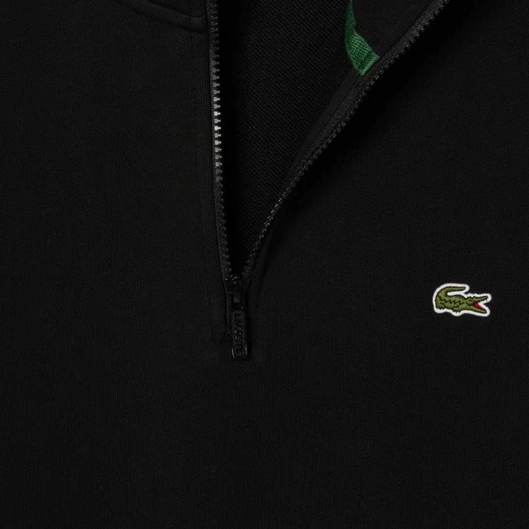 Lacoste Men's Non-Brushed Fleece Quarter Zip