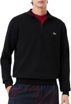 Lacoste Men's Non-Brushed Fleece Quarter Zip