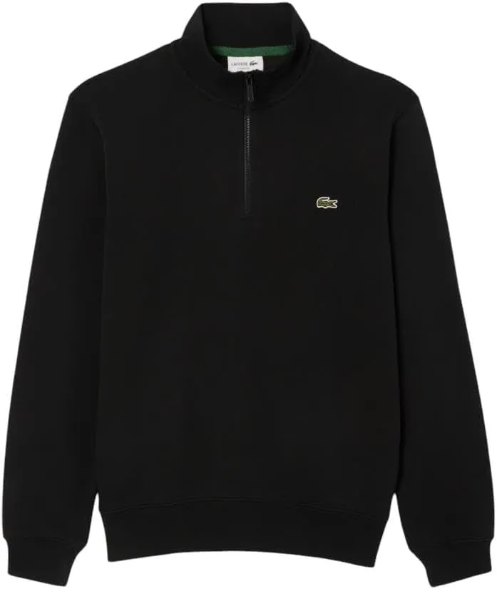 Lacoste Men's Non-Brushed Fleece Quarter Zip