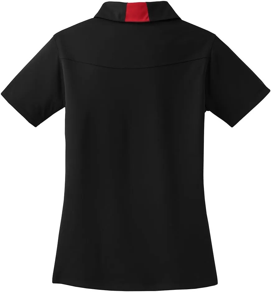 Ladies Moisture Wicking 2 Tone Micropique Golf Polos in Sizes XS-4XL