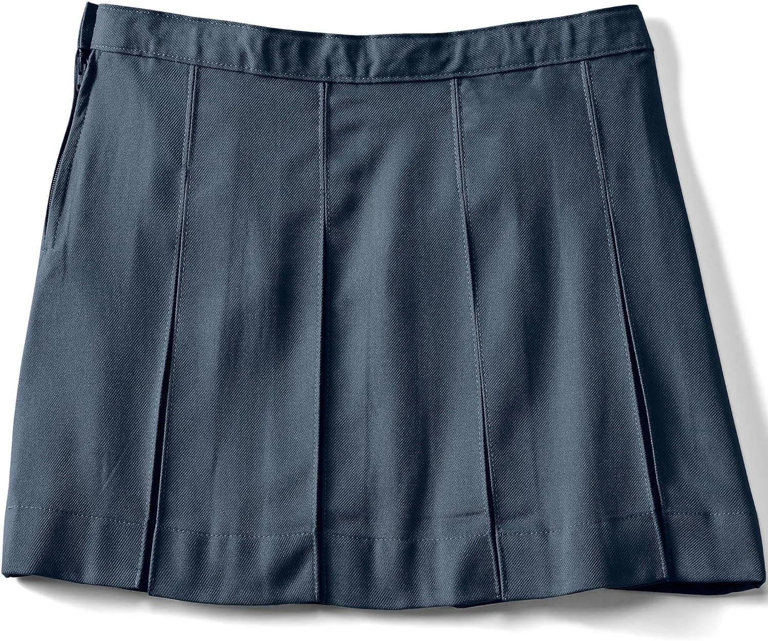 Lands' End School Uniform Girls Solid Box Pleat Skirt Above Knee