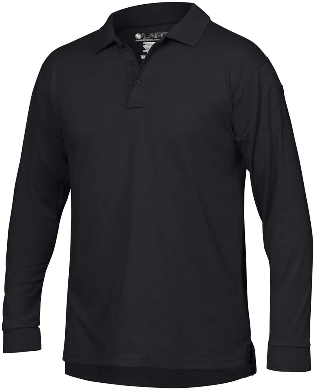 LAPG Men's Operator Tactical Long Sleeve Polo Shirt, Lightweight Anti-Wrinkle Moisture-Wicking Uniform Polo for Men