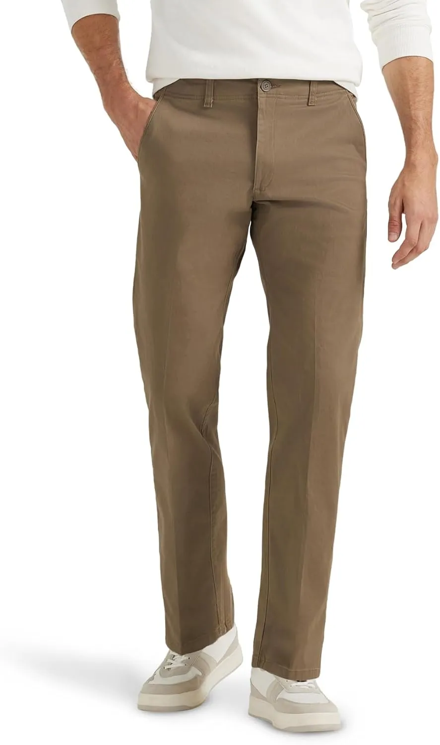 Lee Men's Extreme Motion Flat Front Regular Straight Pant