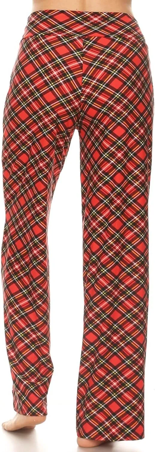 Leggings Depot Women's Drawstring Pajama Pants Wide Leg Casual Comfy Sleepwear for Lounge and Yoga