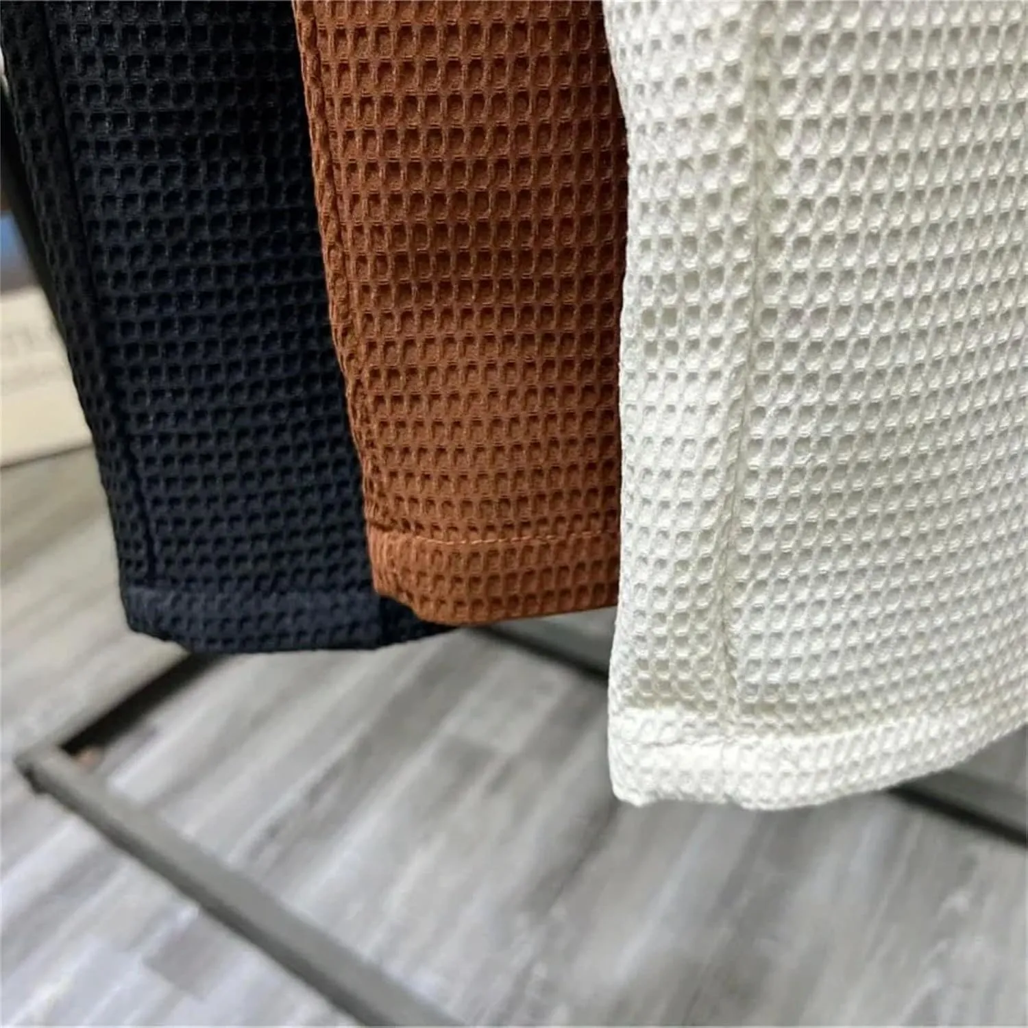 Leisure Summer Solid Zipper Pocket Men's High Waist Elastic Slim Fit Straight Nine Split Pants