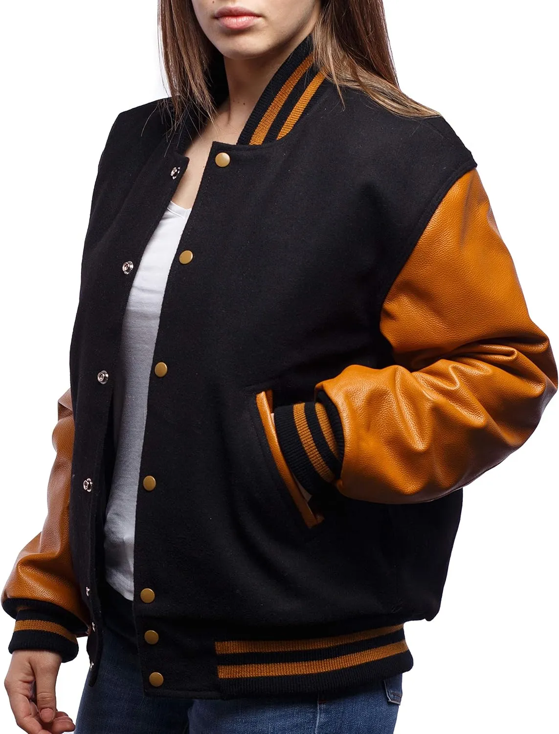 Letterman Jacket (16 Color Options) S to 5XL (Wool, Leather Sleeves)
