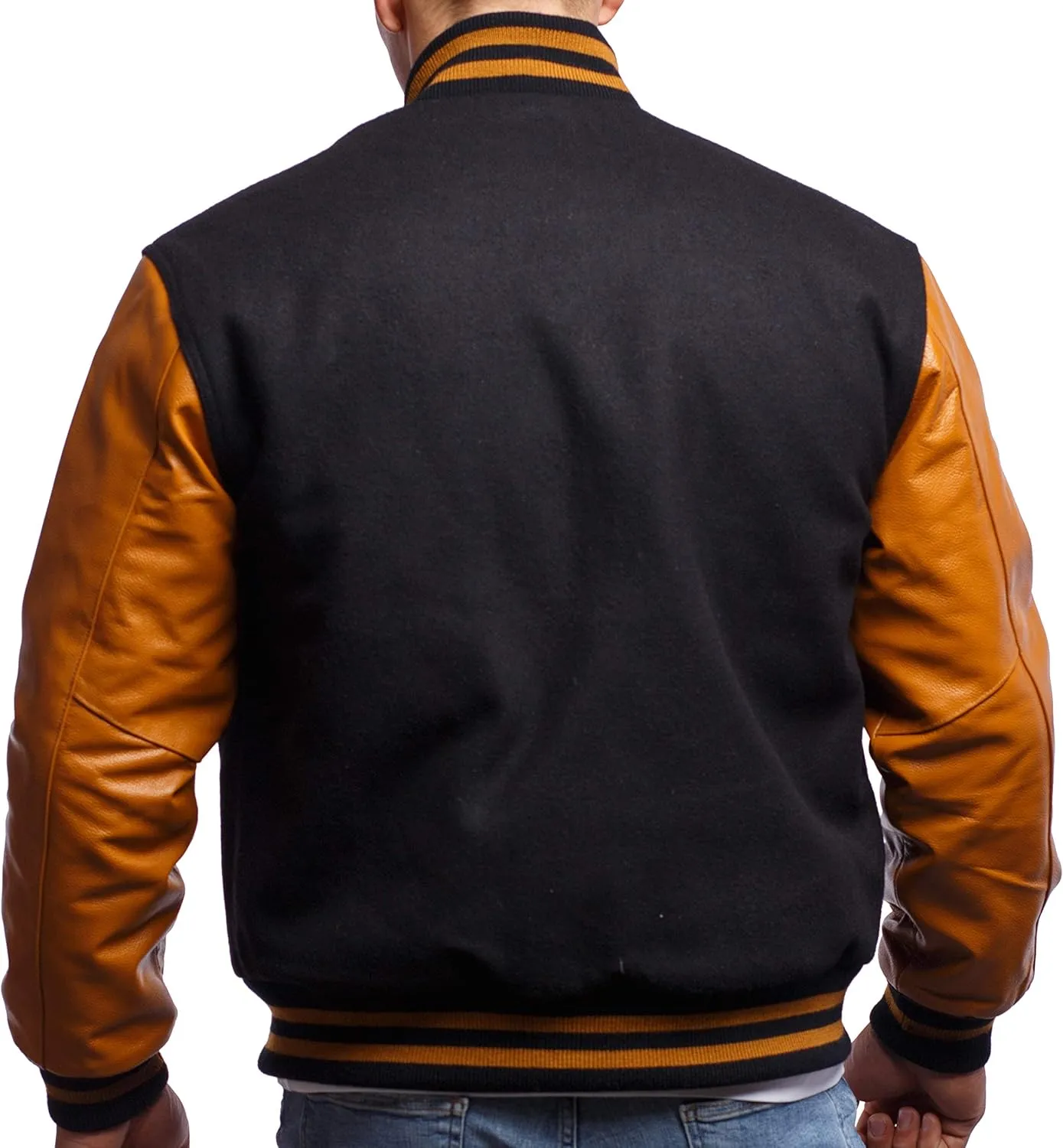 Letterman Jacket (16 Color Options) S to 5XL (Wool, Leather Sleeves)