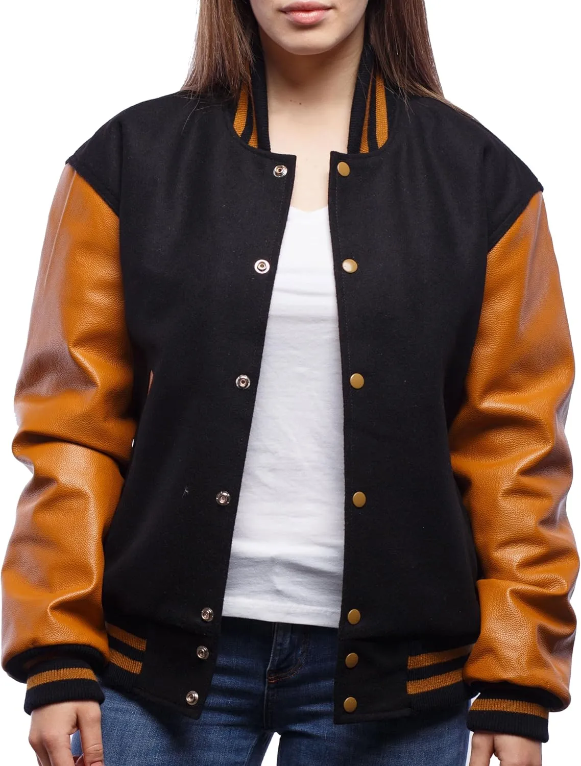 Letterman Jacket (16 Color Options) S to 5XL (Wool, Leather Sleeves)