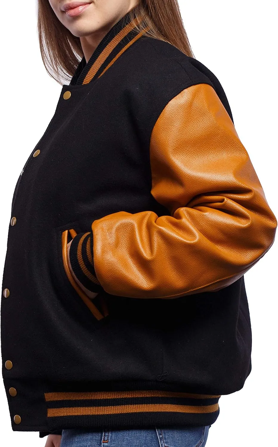 Letterman Jacket (16 Color Options) S to 5XL (Wool, Leather Sleeves)
