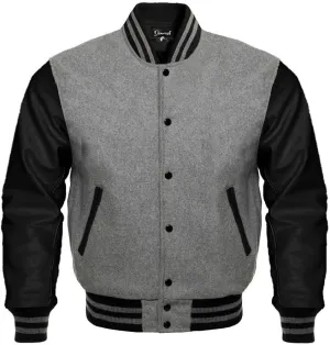 Letterman Varsity Jacket Genuine Cow Leather Sleeves and Original Wool