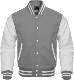 Letterman Varsity Jacket Genuine Cow Leather Sleeves and Original Wool