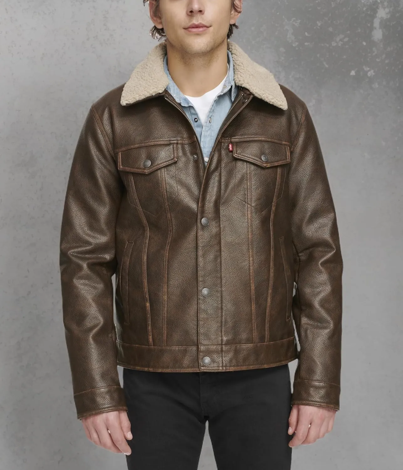 Levi's Men's Faux Leather Classic Trucker Jacket