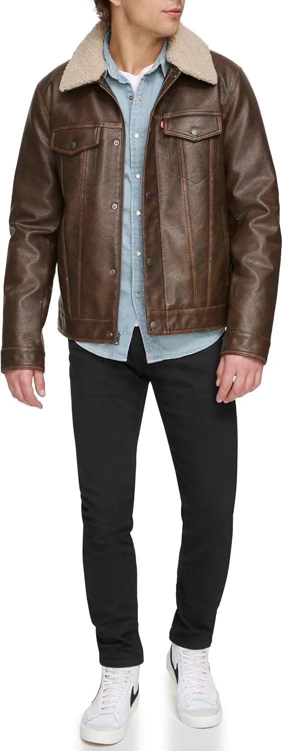 Levi's Men's Faux Leather Classic Trucker Jacket