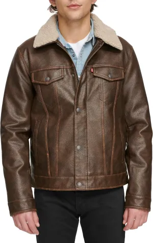 Levi's Men's Faux Leather Classic Trucker Jacket