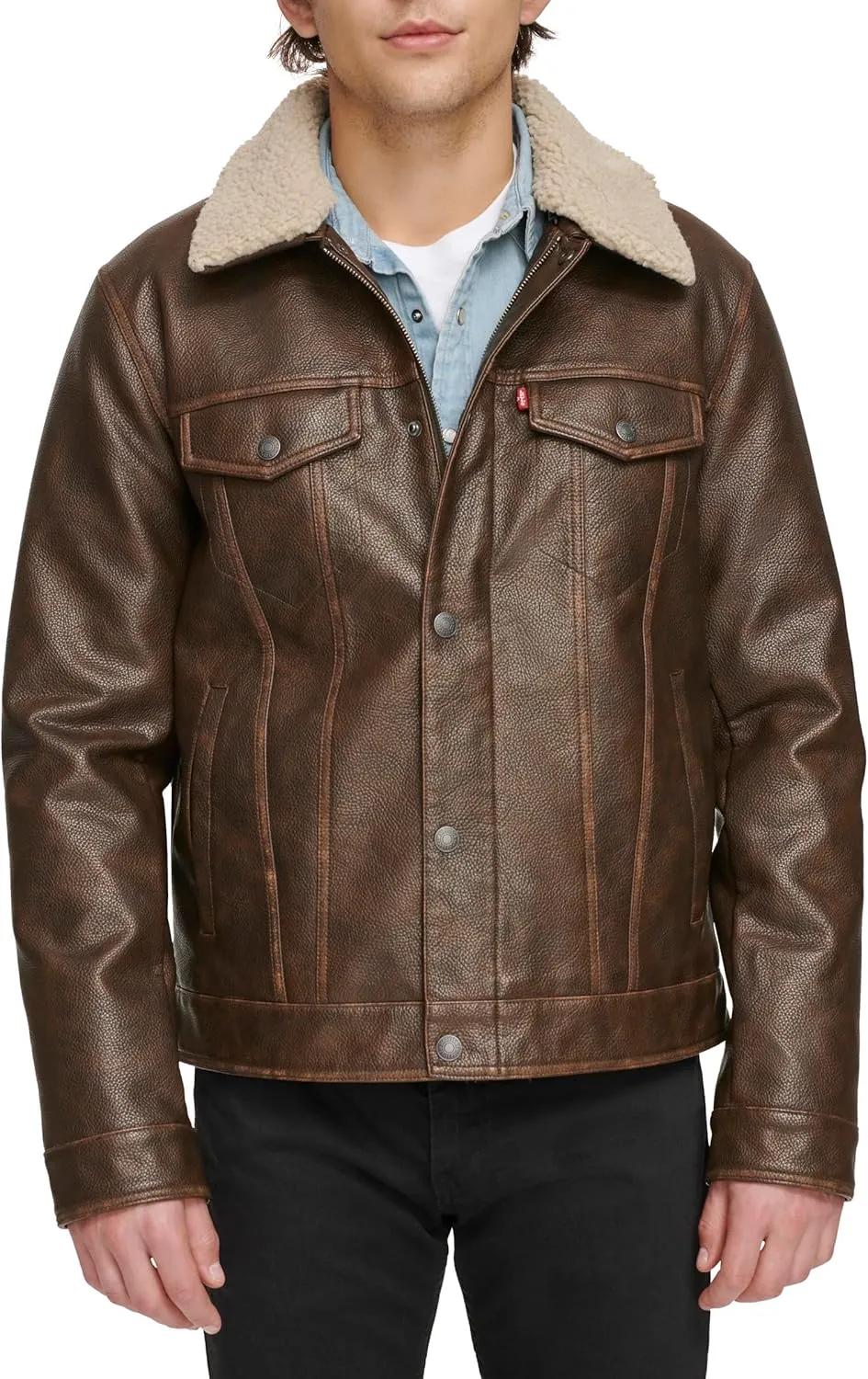Levi's Men's Faux Leather Classic Trucker Jacket