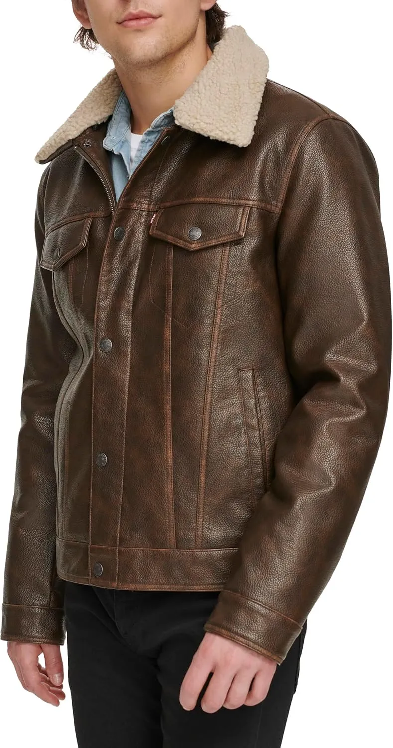 Levi's Men's Faux Leather Classic Trucker Jacket
