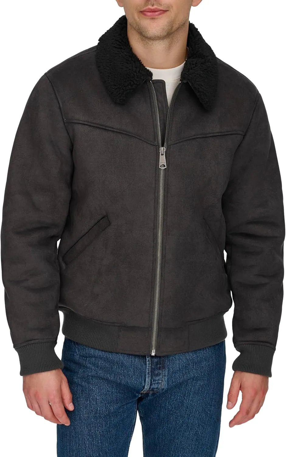 Levi's Men's Faux Shearling Western Bomber Jacket