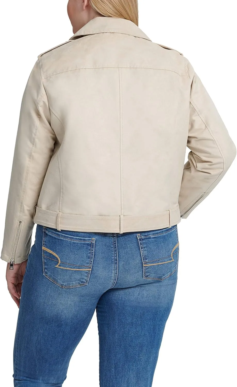 Levi's Women's Faux Suede Asymmetrical Belted Motorcycle Jackets (Standard & Plus Sizes)