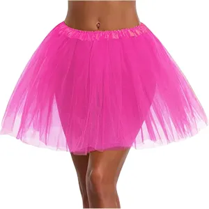 Light Up Tutu Womens Pleated Short Skirt Adult Tutu Dancing Skirt 3 Layered Plus Size Ballet Skirt
