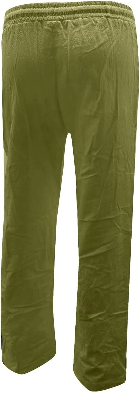 Linen Pants Women Long Linen Pants for Women White Linen Pants Women Wide Leg Pants Woman Elastic Drastring Trousers