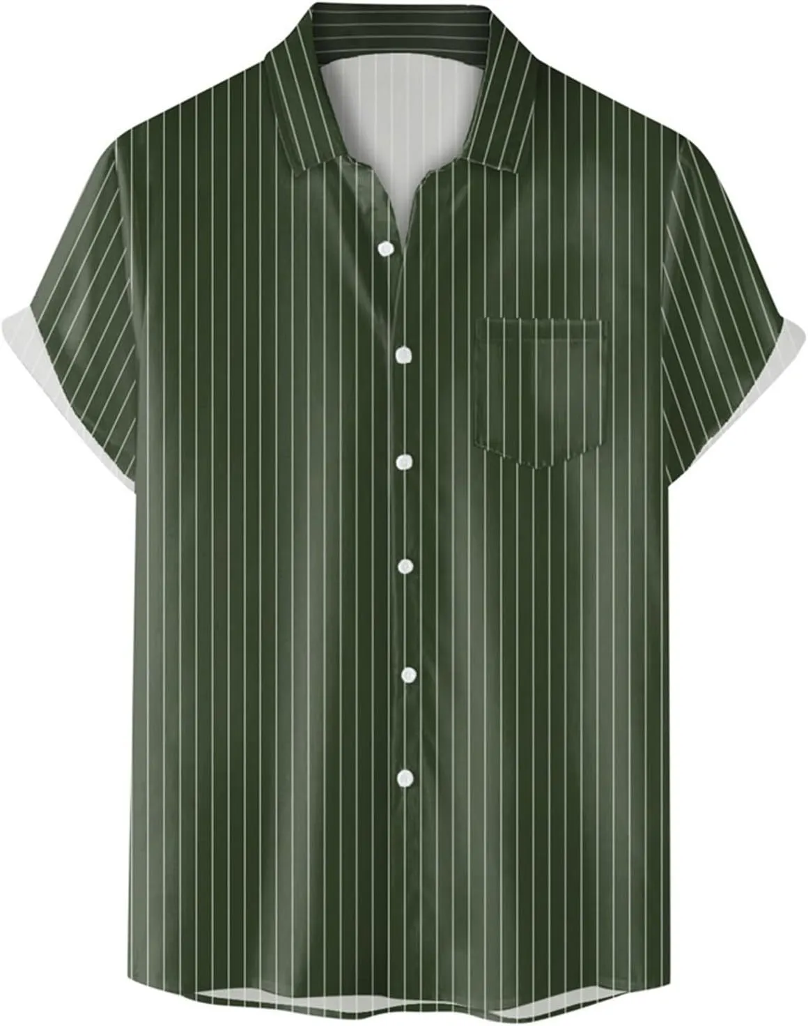 Linen Shirts for Men Men's Solid Color Summer Short Sleeve Linen Button Down Casual Turn Down Shirts with Pockets