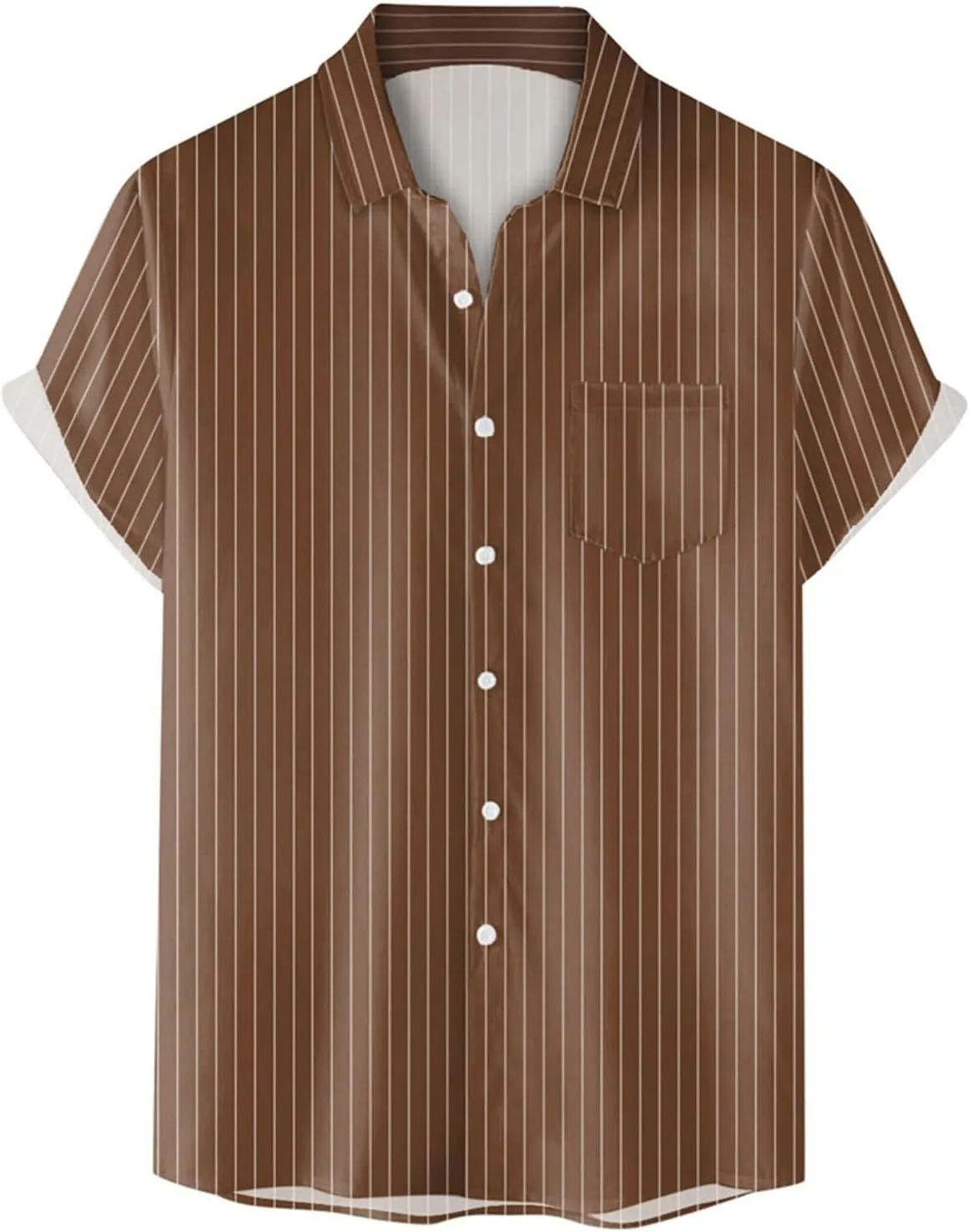Linen Shirts for Men Men's Solid Color Summer Short Sleeve Linen Button Down Casual Turn Down Shirts with Pockets