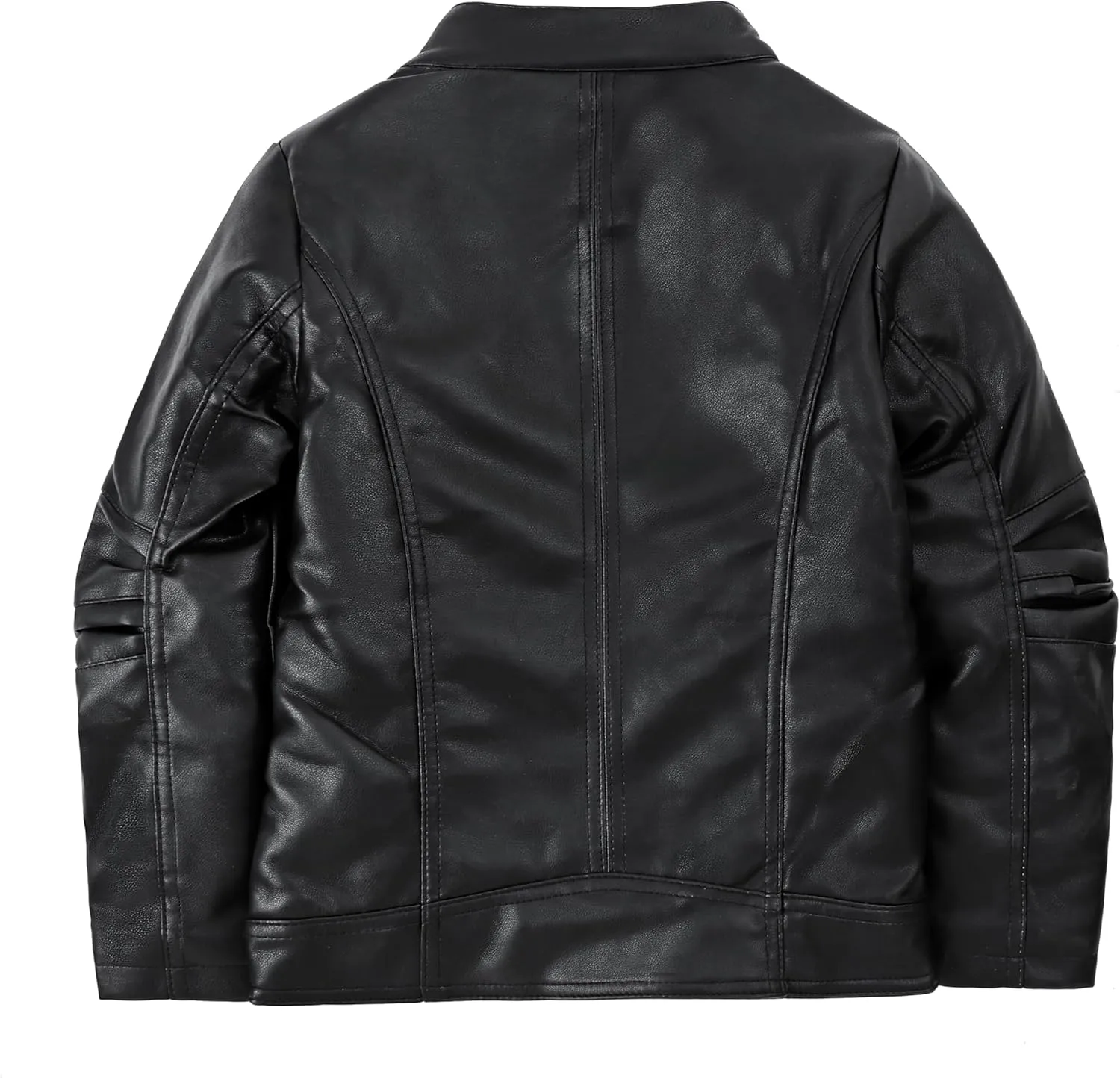 LJYH Boy's Collar Faux Motorcycle Leather Jacket Kids Biker Coats