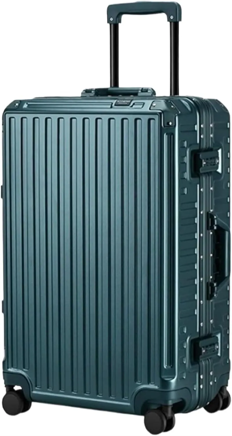 Luggage Suitcase Hard Shell Luggage With Aluminum FrameNo Zipper Suitcase With Spinner Wheels Trolley Suitcase (Color : A, Size : 26in)