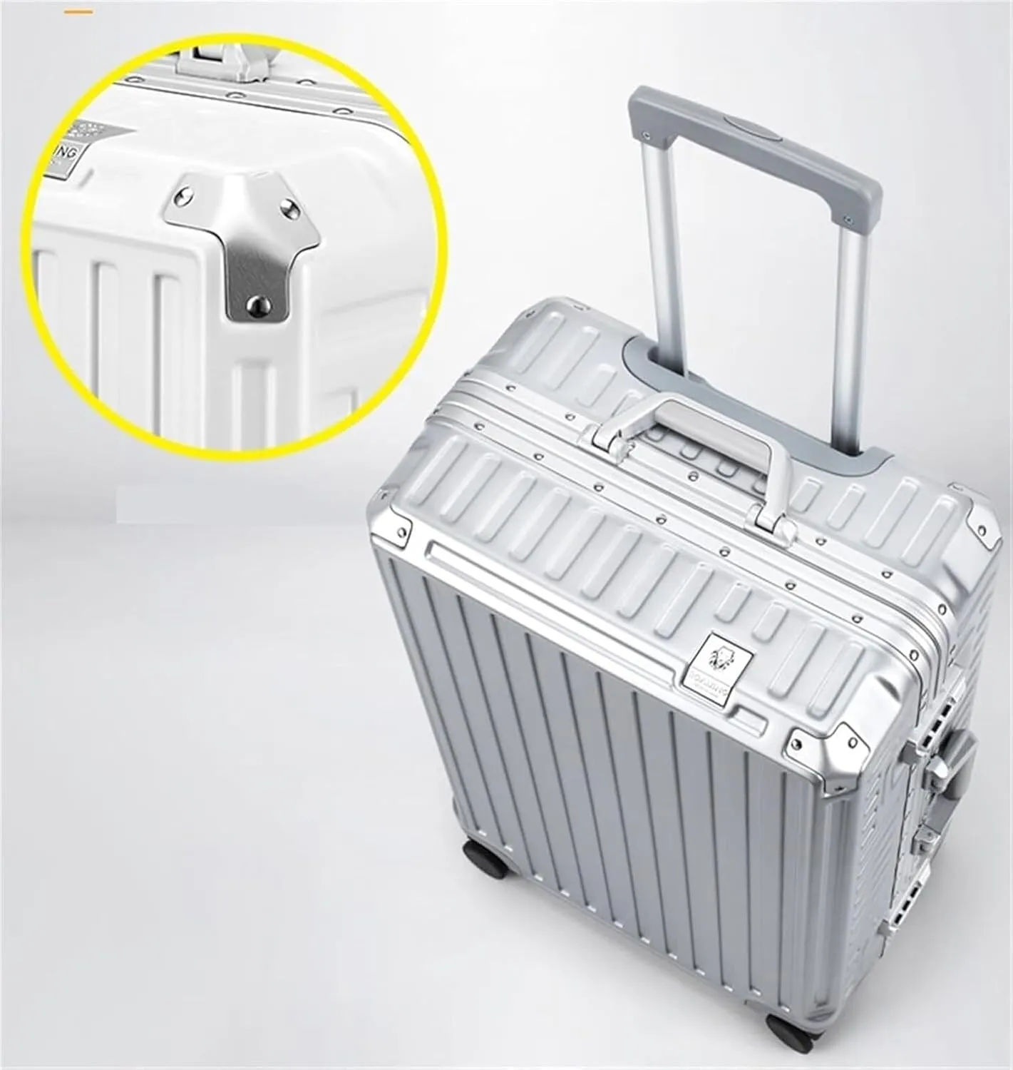 Luggage Suitcase Hard Shell Luggage With Aluminum FrameNo Zipper Suitcase With Spinner Wheels Trolley Suitcase (Color : A, Size : 26in)