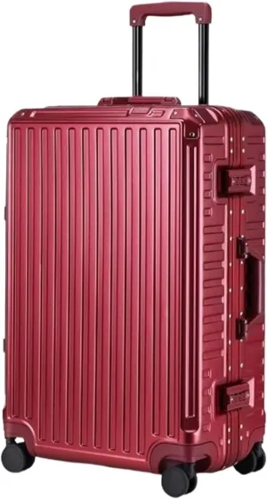 Luggage Suitcase Hard Shell Luggage With Aluminum FrameNo Zipper Suitcase With Spinner Wheels Trolley Suitcase (Color : D, Size : 26in)