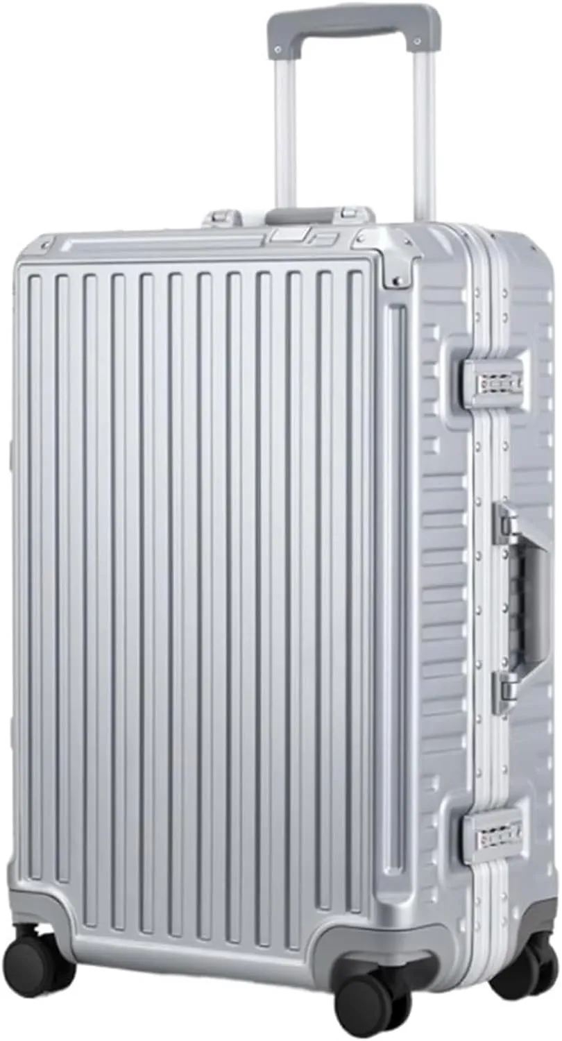 Luggage Suitcase Hard Shell Luggage With Aluminum FrameNo Zipper Suitcase With Spinner Wheels Trolley Suitcase (Color : F, Size : 26in)